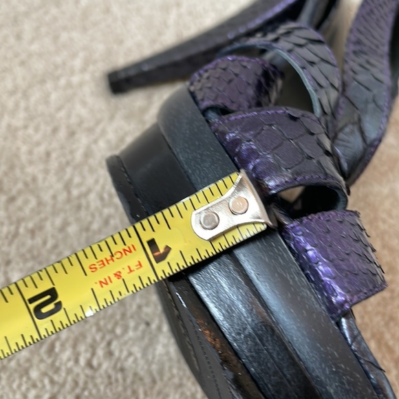 Stuart Weitzman Python Animal Print Slingback Sandals Size 8.5 - Picture 10 of 11